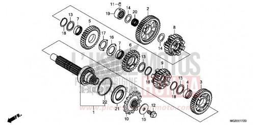 TRANSMISSION (COUNTERSHAFT) CB500FF de 2015